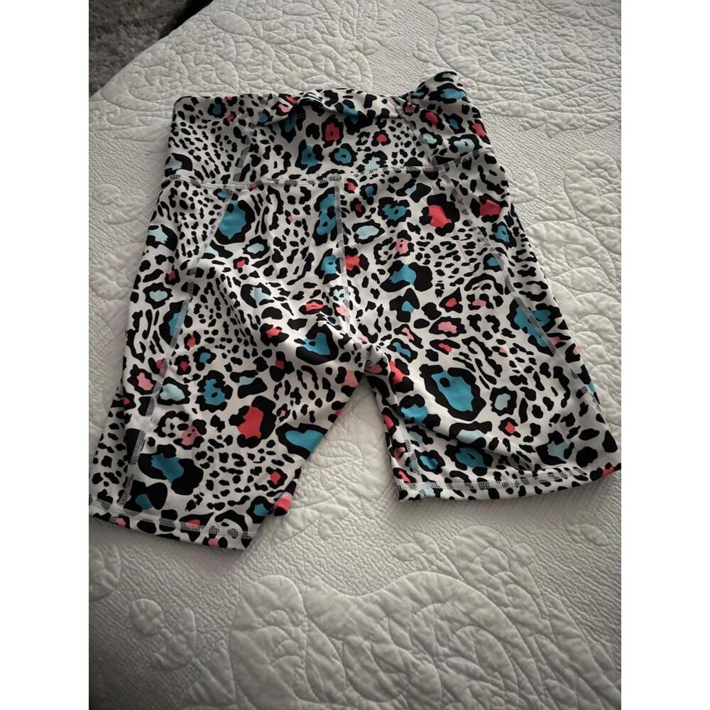 TAIL Dri Fit Cheetah Leopard Print Bike Shorts Size S